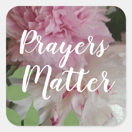 CHIC STICKER_"PRAYERS MATERIE" QUADRATISCHER AUFKLEBER (Vorderseite)