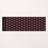 Chic Stilvoll Personalisiertes, heiß rosa Schwarze Yogamatte (Vorderseite (Horizontal))