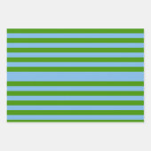 Chic Strickgras, Grün und Blau Umhüllungspapier Geschenkpapier Set (Vorderseite 2)