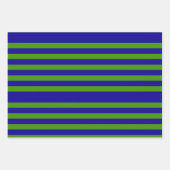 Chic Strickgras, Grün und Blau Umhüllungspapier Geschenkpapier Set (Vorderseite)