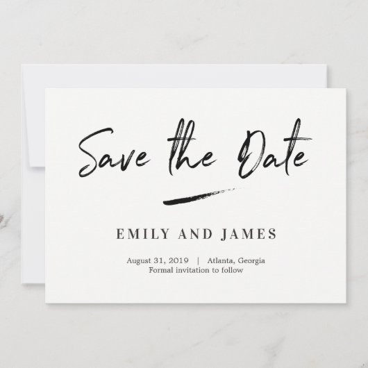 Chic Strikes Save the Date Card (Vorderseite)