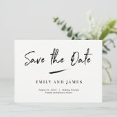 Chic Strikes Save the Date Card (Stehend Vorderseite)