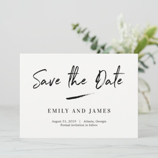 Chic Strikes Save the Date Card (Stehend Vorderseite)