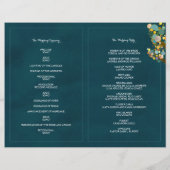 Chic String Lights Aquamarin Wedding BiFold Progra (Rückseite)