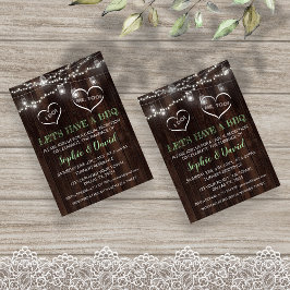 Chic String Lights Mason Jar Old Barn I DO GRILLEN Einladung