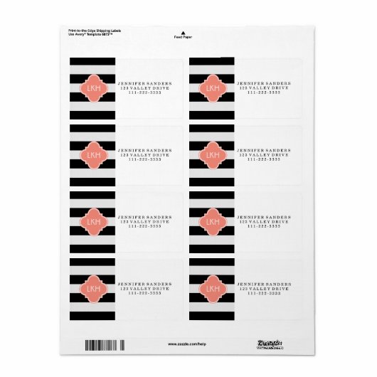 Chic Strip & Three Monogram (Vorne)