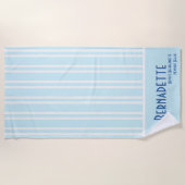 Chic Stripe Bachelorette Strandtuch (Vorderseite)