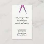 Chic Stripe Muster Grunge Scheren / Variation Visitenkarte (Rückseite)