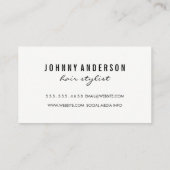 Chic Stripe Muster Grunge Scheren Visitenkarte (Rückseite)