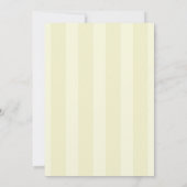 Chic Striped Let’s Eat Cake Yellow Bridal Shower Einladung (Rückseite)