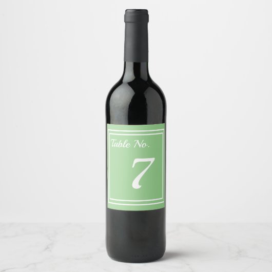 Chic Striped Wine Label Tischnummer Weinetikett (Vorderseite)