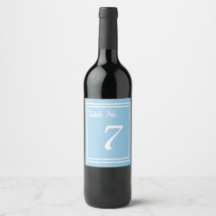 Chic Striped Wine Label Tischnummer Weinetikett