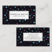 Chic Stripes and Dots Texture Visitenkarte (Vorne/Hinten)