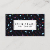 Chic Stripes and Dots Texture Visitenkarte (Vorderseite)