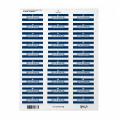 Chic Stripes EDITABLE Abschluss Address Labrador (Vorne)