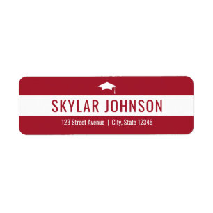 Chic Stripes EDITABLE Abschluss Address Labrador