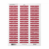 Chic Stripes EDITABLE Abschluss Address Labrador (Vorne)