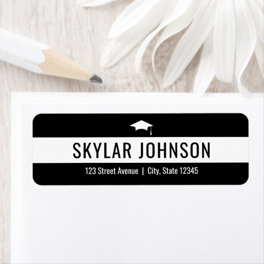 Chic Stripes EDITABLE COLOR Abschluss-Adresse (Insitu)