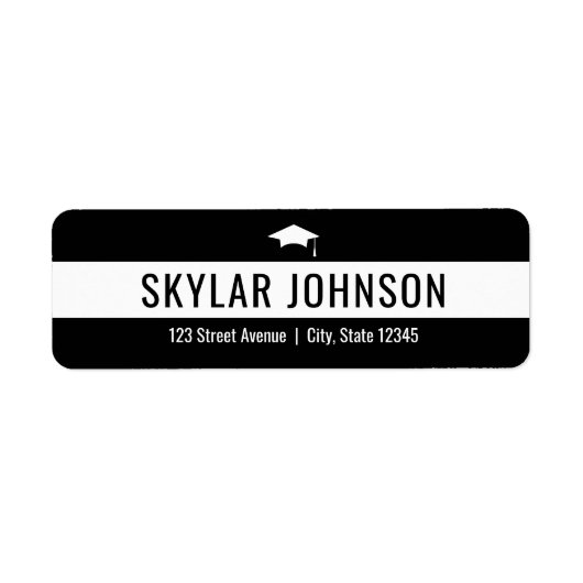 Chic Stripes EDITABLE COLOR Abschluss-Adresse (Vorne)