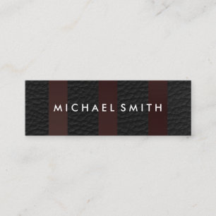 Chic Stripes Imitat Leather Mini Visitenkarte