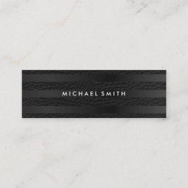 Chic Stripes Imitat Leather Mini Visitenkarte