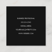 Chic Stripes Imitat Leather Quadratische Visitenkarte (Rückseite)