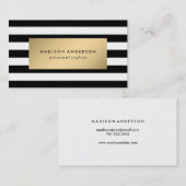 Chic Stripes in Gold | Visitenkarten Visitenkarte (Vorne/Hinten)