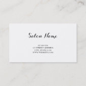 Chic Stripes lila Schwarz-weißen Make-upkünstler Visitenkarte (Rückseite)