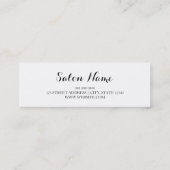 Chic Stripes rosa Schwarz-weißen Make-upkünstler Mini Visitenkarte (Rückseite)