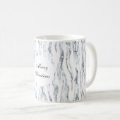 Chic Stripes Silver Weihnachten Kaffeetasse (VorderseiteRechts)