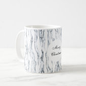 Chic Stripes Silver Weihnachten Kaffeetasse (Vorderseite Links)