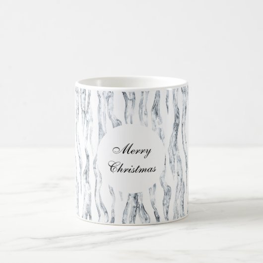 Chic Stripes Silver Weihnachten Kaffeetasse (Mittel)