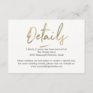Chic Strokes Wedding Details Karten