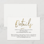 Chic Strokes Wedding Details Karten (Vorne/Hinten)