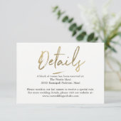 Chic Strokes Wedding Details Karten (Stehend Vorderseite)