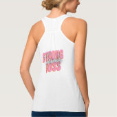 Chic Strong feminin Boss Pink und Weiß Tank Top (Rückseite)