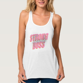 Chic Strong feminin Boss Pink und Weiß Tank Top