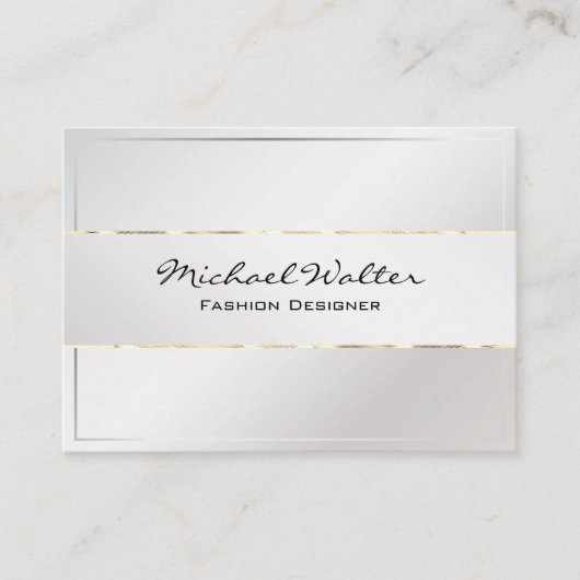 Chic Style Gold Trimm Visitenkarte (Vorderseite)