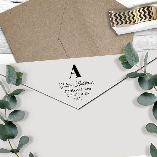 Chic Style Große erste Rücksendeadresse Permastempel