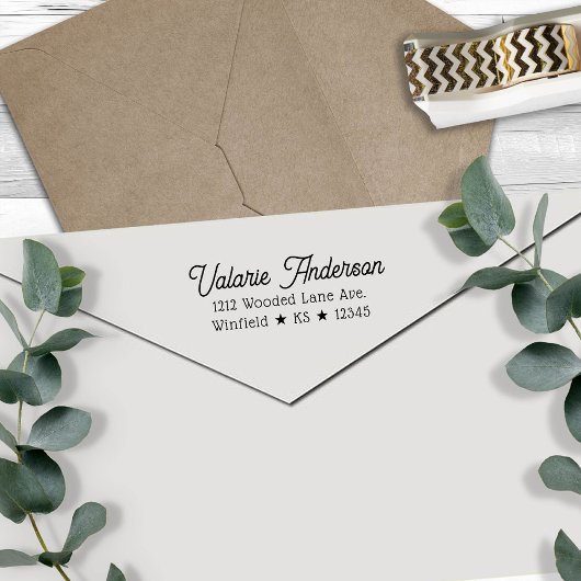 Chic Style Rücksendeadresse Selbstfarbige Briefmar Permastempel