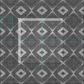 Chic Stylisches Gray Imitate Batik Linen Squares M Stoff (Kachel)