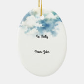 Chic Stylish Blond Fashion Personalisiert Keramik Ornament (Hinten)