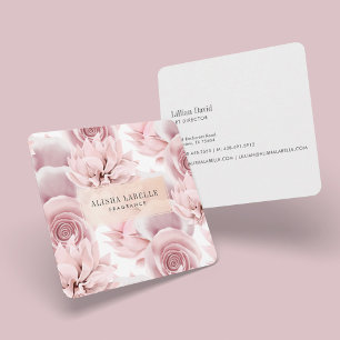 Chic & Stylish Blush Pink Floral Botanisch Visitenkarte