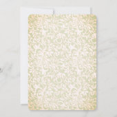 Chic Stylish Bride Dress Damask Brautparty Einladung (Rückseite)