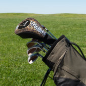 Chic Stylish Brown Schwarz-weiß Leopard Individuel Golf Headcover (In SItu)