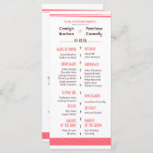 Chic Stylish Coral Arrow Wedding Program Rack Card Programm (Vorne/Hinten)