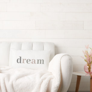 Chic Stylish Dream Quote Neutral Lendenkissen
