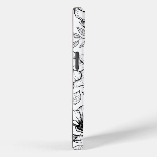 Chic Stylish Floral Initial Monogram Case-Mate iPhone Hülle (Rückseite / Rechts)