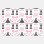 Chic Stylish Girly High Heels Fashion Pattern Geschenkpapier Set (Vorderseite 2)