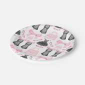 Chic Stylish Girly High Heels Fashion Pattern Pappteller (Schrägansicht)